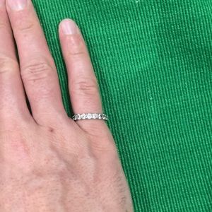 CZ silver eternity ring